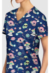 GROOVY GALAXY - Women's Print V-Neck Top (View 2)