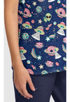 GROOVY GALAXY - Women's Print V-Neck Top (View 3)