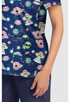 GROOVY GALAXY - Women's Print V-Neck Top (View 4)