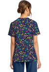 JUNGLE JIVE - Women's Print V-Neck Top (Back)