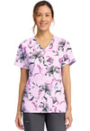 LOVING LILIES - Women's Print V-Neck Top