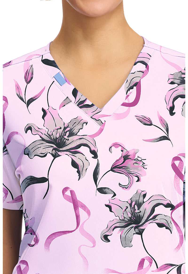 LOVING LILIES - Women's Print V-Neck Top (View 2)