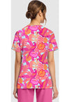 Macaw Mania - Women's Print V-Neck Top (Back)