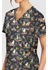GRATEFUL FOR DOG - Women's Print V-Neck Top (View 2)