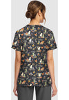 GRATEFUL FOR DOG - Women's Print V-Neck Top (Back)