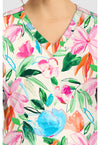 Painterly Floral - Women's Print V-Neck Top (View 2)