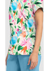 Painterly Floral - Women's Print V-Neck Top (View 3)
