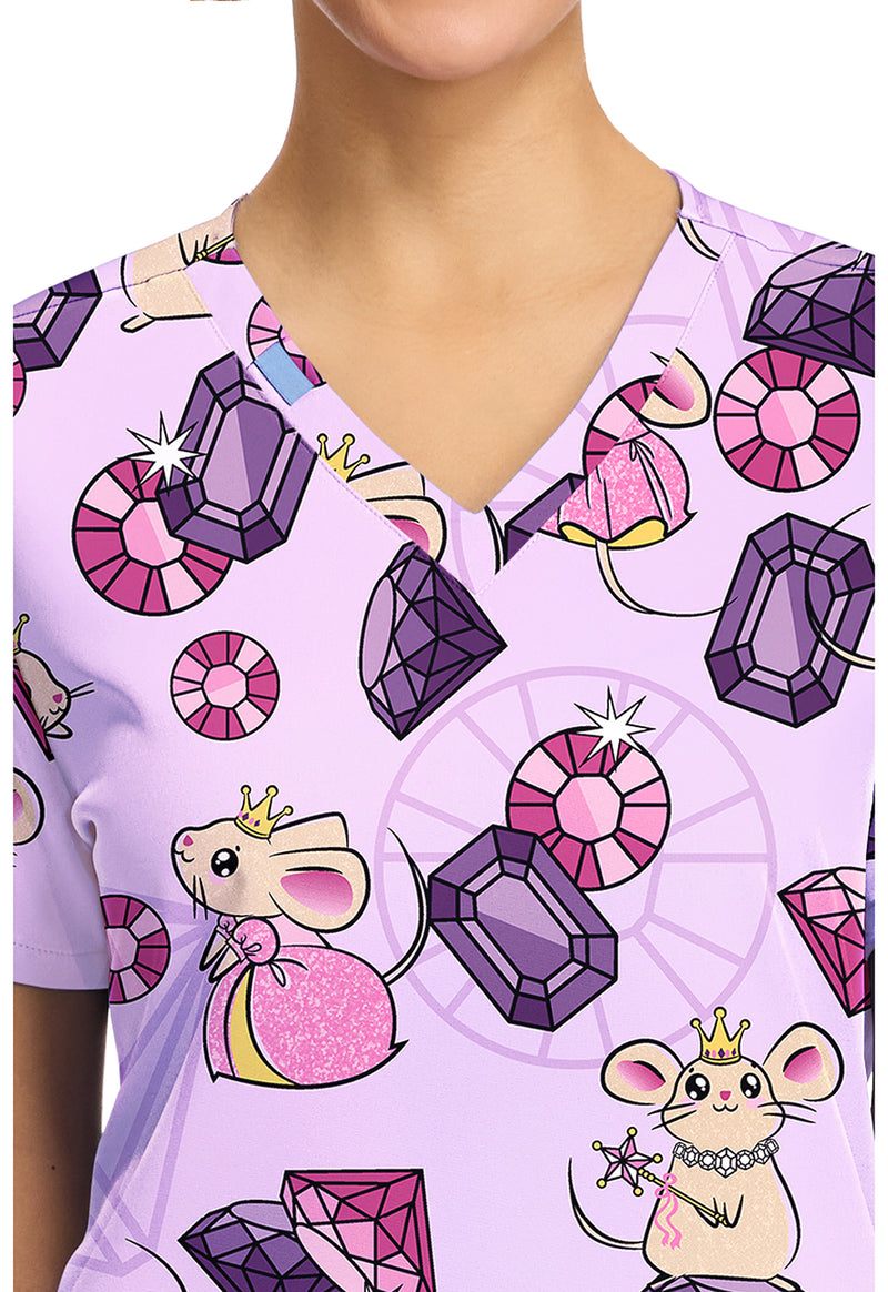 PRINCESS MOUSE - Women's Print V-Neck Top (View 2)