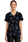 ROLLER DISCO - Women's Print V-Neck Top