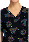 ROLLER DISCO - Women's Print V-Neck Top (View 2)