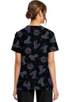 ROLLER DISCO - Women's Print V-Neck Top (Back)