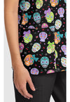 SWEETY SKULL - Women's Print V-Neck Top (View 3)