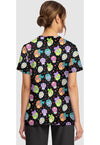 SWEETY SKULL - Women's Print V-Neck Top (Back)