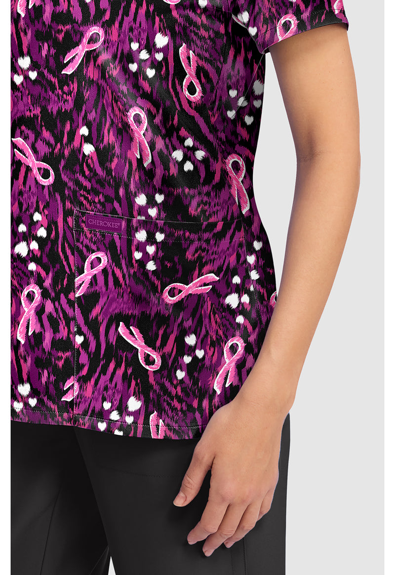 UNTAMED CARE - Women's Print V-Neck Top (View 4)