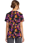 VELVET FLORAL - Women's Print V-Neck Top (Back)