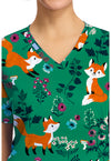 WILD FOX - Women's Print V-Neck Top (View 2)
