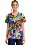 WINGING IT - Women's Print V-Neck Top
