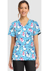 WINTER WONDERLAND - Women's Print V-Neck Top
