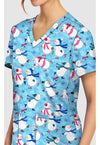 WINTER WONDERLAND - Women's Print V-Neck Top (View 2)
