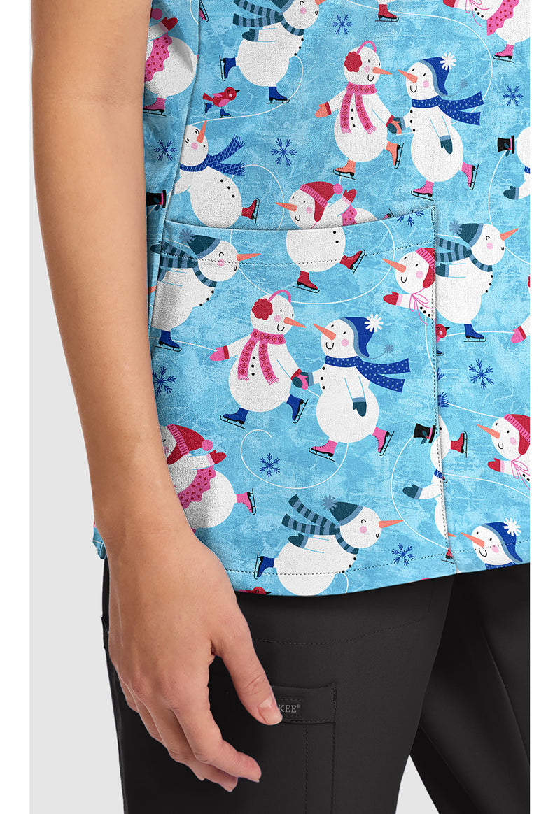 WINTER WONDERLAND - Women's Print V-Neck Top (View 3)