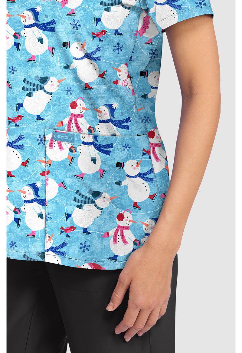 WINTER WONDERLAND - Women's Print V-Neck Top (View 4)