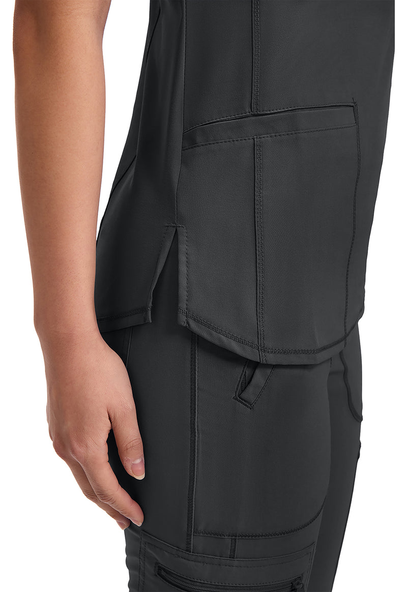 Black - Women's V-Neck Scrub Top (View 3)