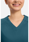 Caribbean Blue - Women's V-Neck Scrub Top (View 2)