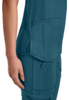 Caribbean Blue - Women's V-Neck Scrub Top (View 3)
