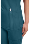 Caribbean Blue - Women's V-Neck Scrub Top (View 4)