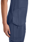 Navy - Women's V-Neck Scrub Top (View 3)