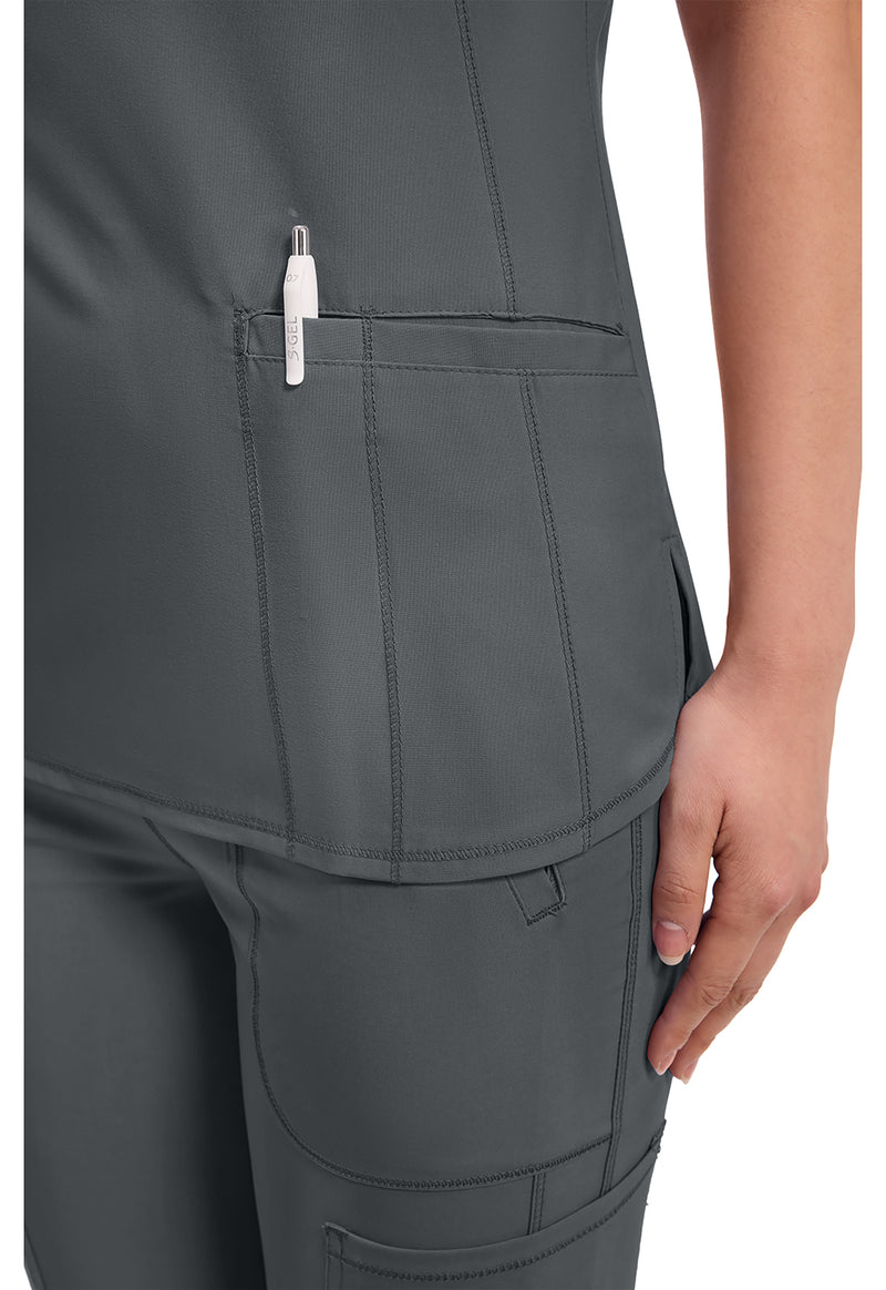 Pewter - Women's V-Neck Scrub Top (View 4)