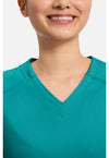 Teal Blue - Women's V-Neck Scrub Top (View 2)