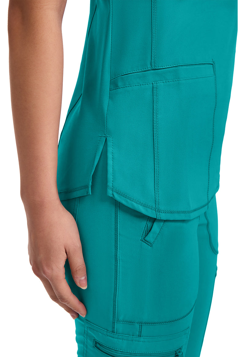 Teal Blue - Women's V-Neck Scrub Top (View 3)