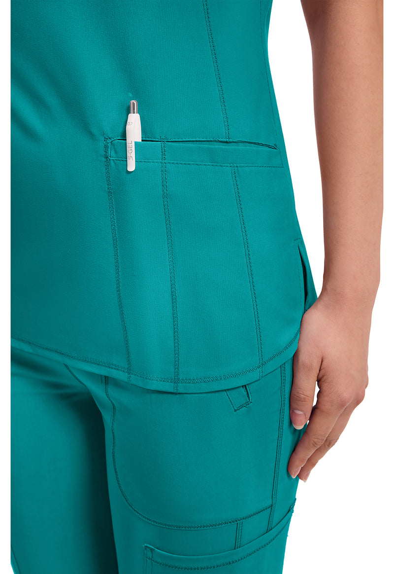 Teal Blue - Women's V-Neck Scrub Top (View 4)