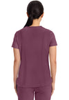 Wine - Cherokee IN Infinity Women Scrub Top - Back View