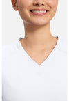 White - Women's V-Neck Scrub Top (View 2)