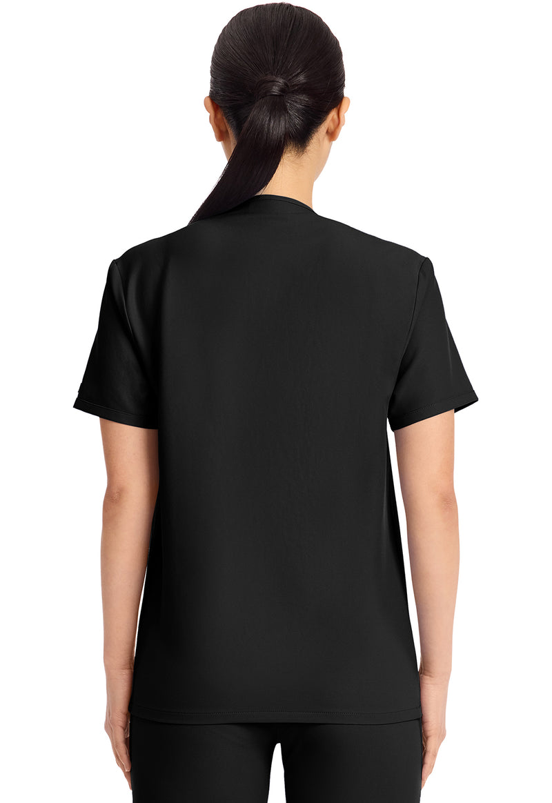 Black - V-Neck No Pocket Top (Back)