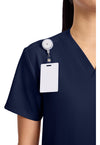 Navy - V-Neck No Pocket Top (View 2)