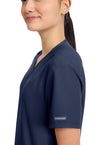 Navy - V-Neck No Pocket Top (View 3)