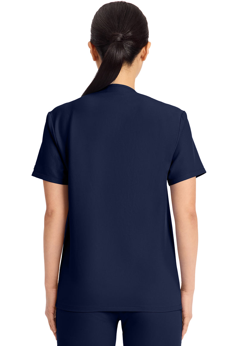 Navy - V-Neck No Pocket Top (Back)
