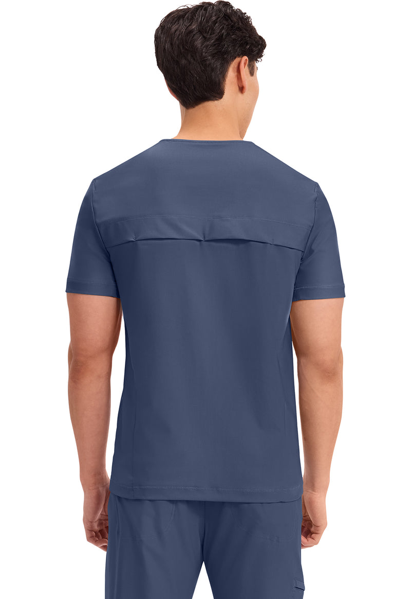 Navy - Men's Tuckable V-Neck Top (Back)