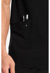 Black - Men's V-Neck Scrub Top (View 3)