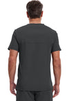Black - Cherokee IN Infinity Men Scrub Top - Back View