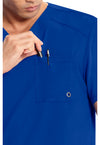 Galaxy Blue - Men's V-Neck Scrub Top (View 3)