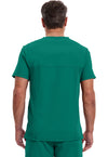 Hunter Green - Cherokee IN Infinity Men Scrub Top - Back View
