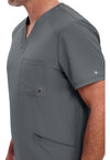 Pewter - Men's V-Neck Scrub Top (View 2)