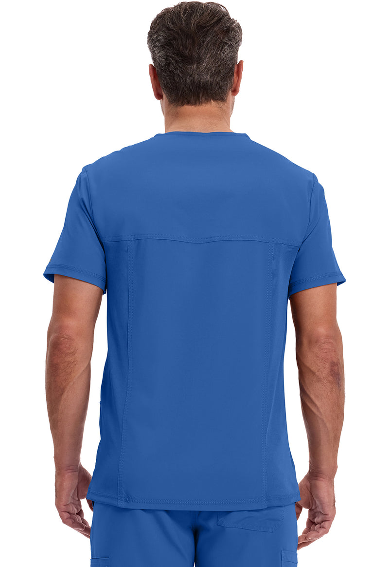 Royal - Cherokee IN Infinity Men Scrub Top - Back View