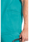 Teal Blue - Men's V-Neck Scrub Top (View 3)