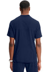 Navy - Cherokee IN Infinity Men Scrub Top - Back View