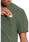 olive - Men's Tuckable V-Neck Top (View 2)